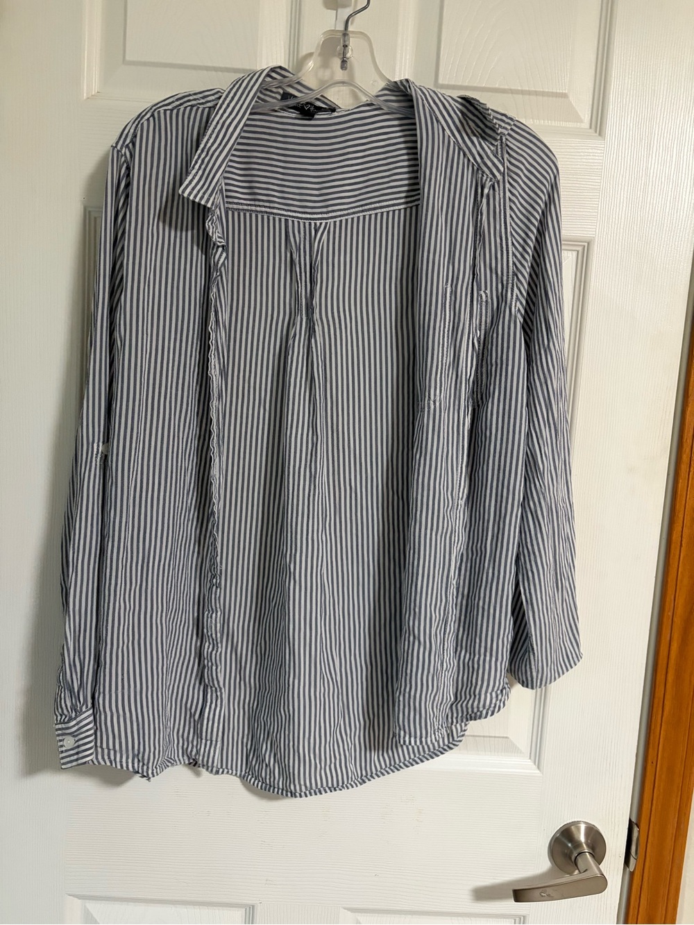 Velvet Heart Blue and White Striped Button Down Shirt